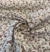 Gabrielle Ivory Leaves Branches Tapestry Upholstery Fabric - Ivory Leaves And Branches, Woven Tapestry, 54" Width (1 Yard)