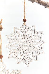 5" Wooden Cutout Snowflake Ornament