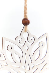 5" Wooden Cutout Snowflake Ornament