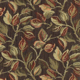 Gabrielle Teak Noir Leaves Branches Tapestry Regal Upholstery Fabric - Teak Noir Leaves And Branches, 7" Vertical Repeat, 9.75" Horizontal Repeat (1 Yard)