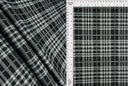 1 yarda de tela jacquard de punto texturizada con estampado a cuadros, punto doble elástico, ancho de 59/60 pulgadas