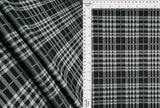1 Yard Double Knit Plaid Jacquard Fabric 250 GSM, 59/60? Wide Polyester Spandex Blend