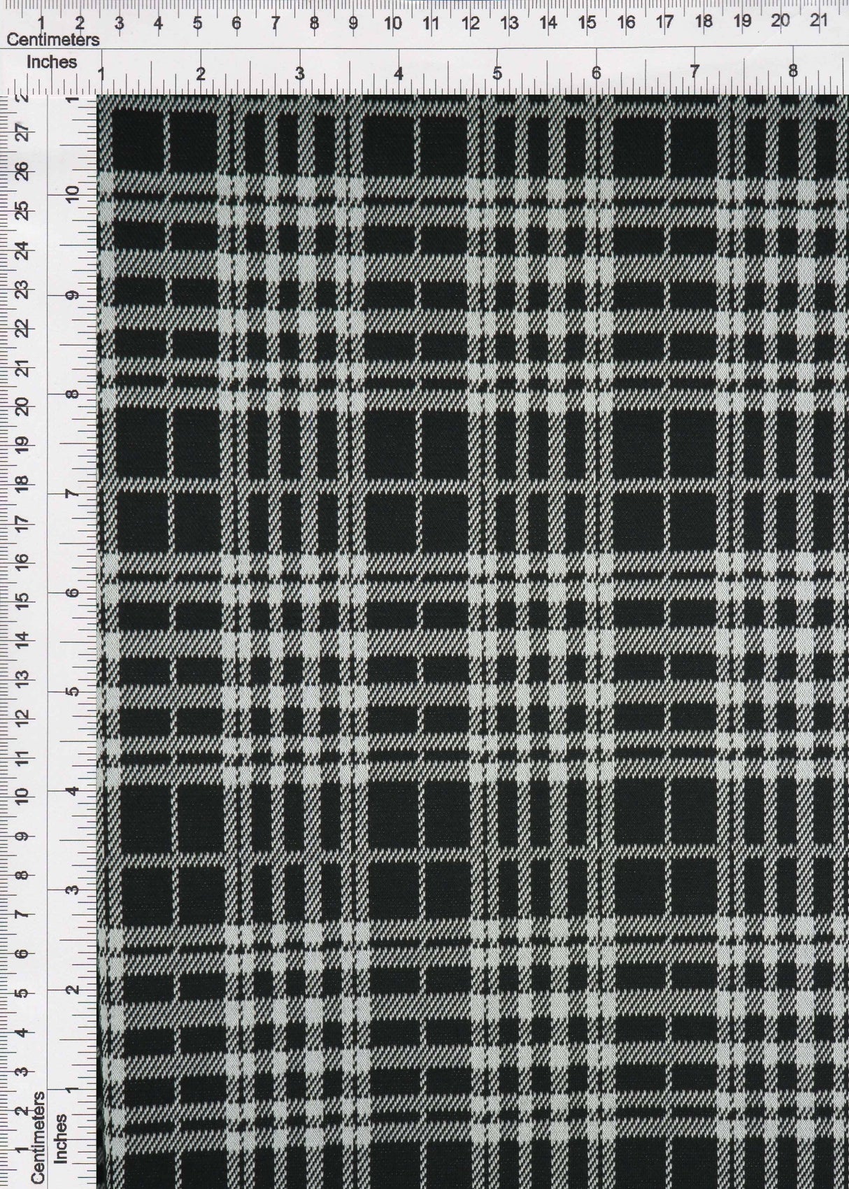 Plaid Jacquard Double Knit Stretch Fabric