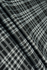 Plaid Jacquard Double Knit Stretch Fabric