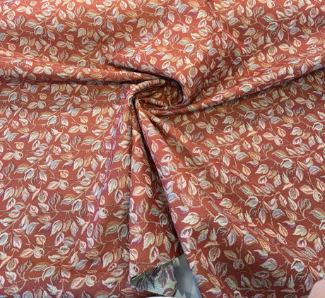 Gabrielle Salsa Red Leaves Branches Tapestry Regal Upholstery Fabric - Salsa Red Leaves And Branches, Woven Tapestry, 54" Width (1 Yard)