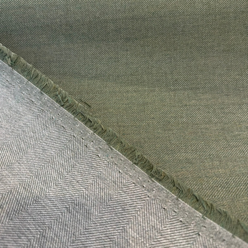 Sunbrella Switch Acrylic Fabric - Olive Green Herringbone, 54" Width (1 Yard)