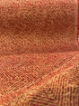 Phillip Bittersweet Chenille Fabric - Bittersweet Red Gold Herringbone, 56" Width (1 Yard)
