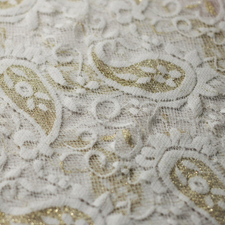 Passion Paisley Nylon Spandex Fabric - Assorted Colors, Paisley Lace, 58/60" Width (1 Yard)