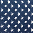 Patriotic Star Print Poly Cotton Fabric - Navy, Red, Blue Star Print, 59" Width (1 Yard)