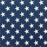 Patriotic Star Print Poly Cotton Fabric - Navy, Red, Blue Star Print, 59" Width (1 Yard)