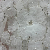 Beaded 3D Floral Lace Fabric