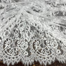 Embroidered Lace Fabric with Eyelash Scallop