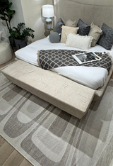 TOV 306 Polypropylene Fabric - Two-Tone Sandy Beige, Organic Live Edge Design (1 Rug)