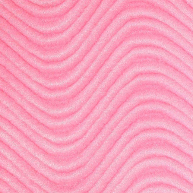 Pink Wave Swirl Flocking Velvet Upholstery Fabric, Default Title