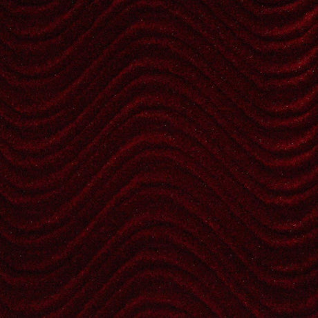 Burgundy Wave Swirl Flocking Velvet Upholstery Fabric,