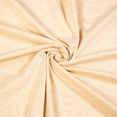 Cotton Spandex Jersey Knit Fabric Oatmeal 4-Way Stretch