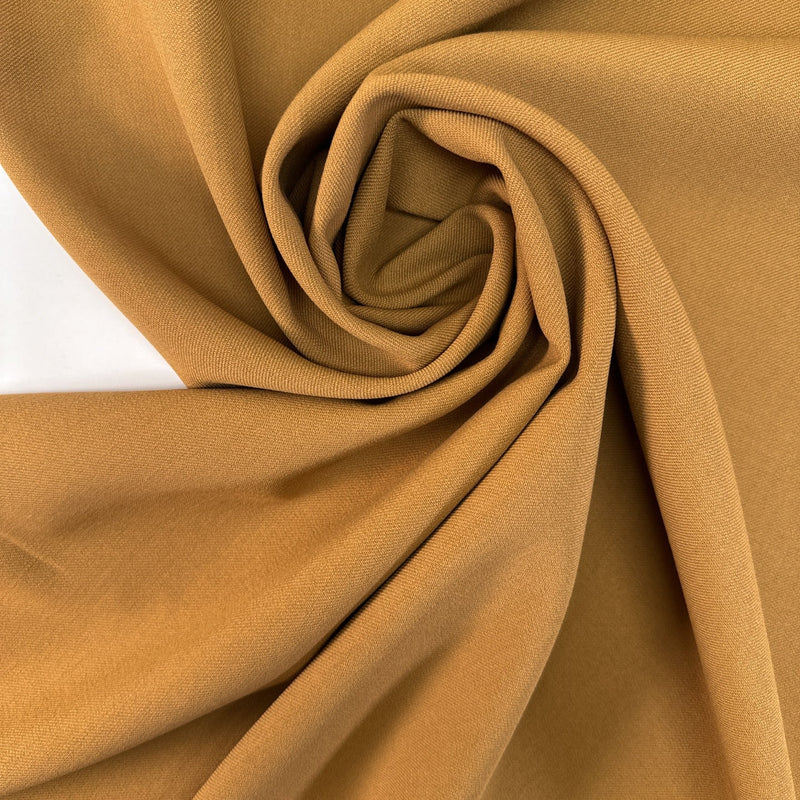 Beige Polyester Viscose Elastane Crepe