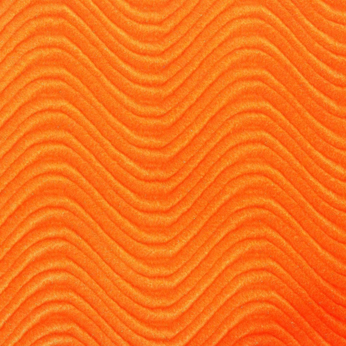 Orange Wave Swirl Flocking Velvet Upholstery Fabric,