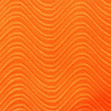 Orange Wave Swirl Flocking Velvet Upholstery Fabric,