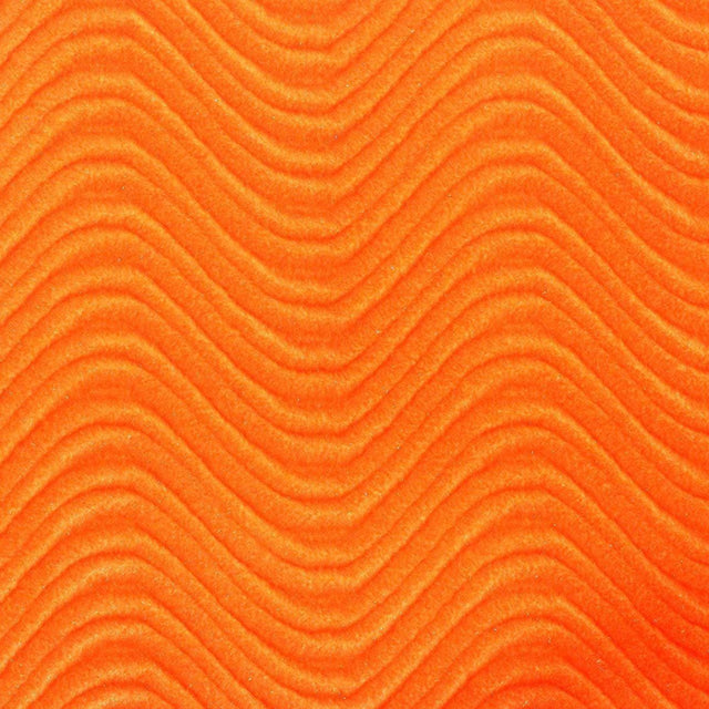 Orange Wave Swirl Flocking Velvet Upholstery Fabric,