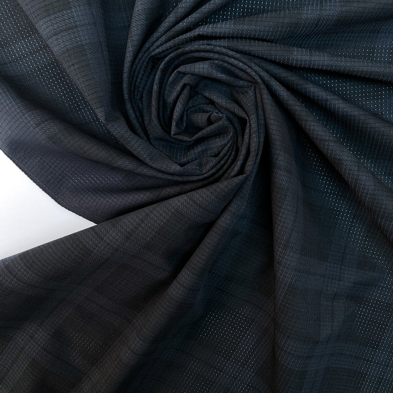 Polyamid Checked Fabric Blue Black