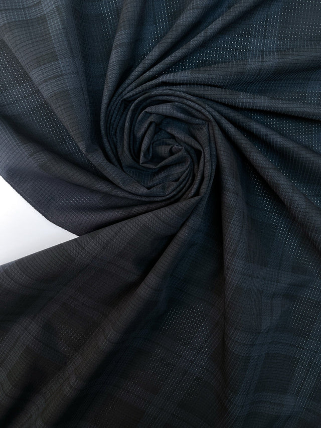 Polyamid Checked Fabric Blue Black