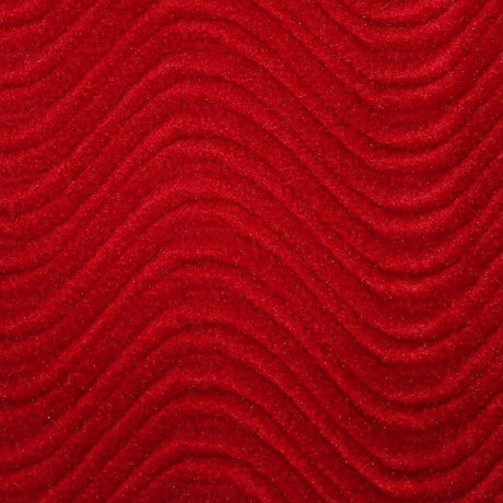 Ruby Wave Swirl Flocking Velvet Upholstery Fabric,