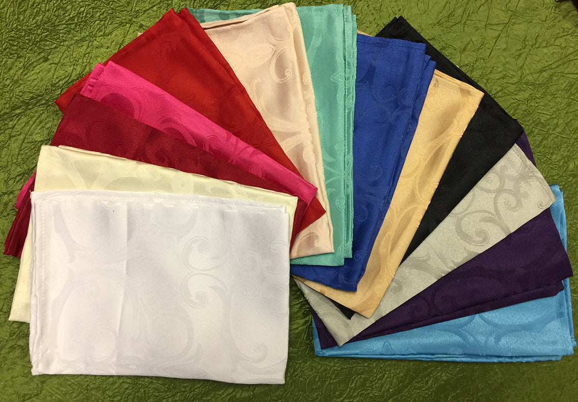 Cloth Dinner Napkin Sample Lot 20x20 Versailles Chopin Damask Jacquard Polyester