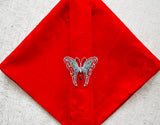 Cloth Dinner Napkins Versailles Chopin Damask Jacquard Polyester 20x20 Red