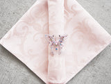 Cloth Dinner Napkins Versailles Chopin Damask Jacquard Polyester 20x20 Blush Pink