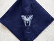 Cloth Dinner Napkin Sample 20x20 Versailles Chopin Damask Jacquard Polyester Navy Blue