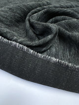 Wool Blend Fabric Gray Black Stretch