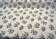 Sunbrella Stem Denim Solution-Dyed Acrylic Fabric - Navy Blue Floral Stems, 54" Width (1 Yard)
