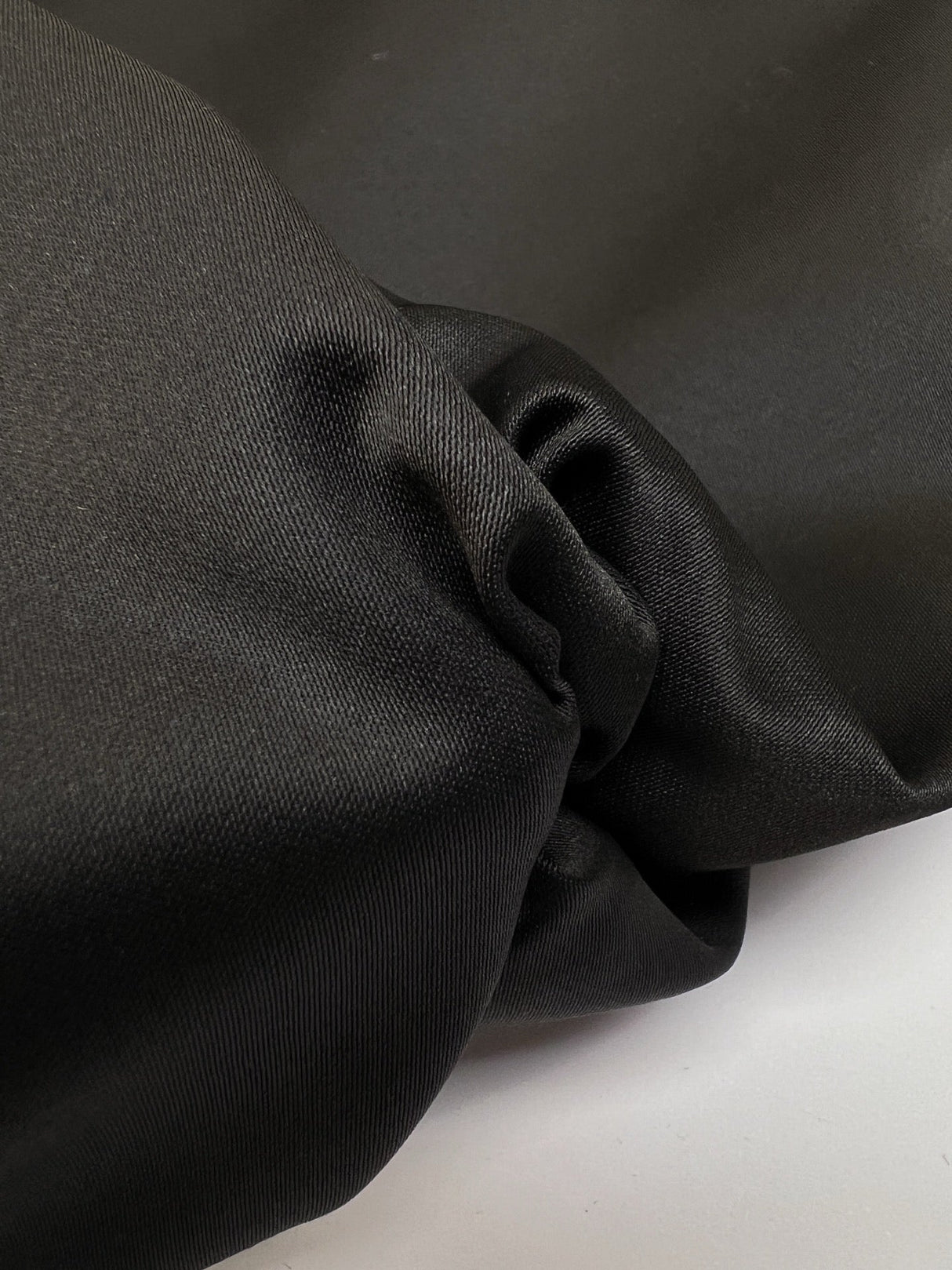 Wool Changeant Satin Weave Fabric Blue Black
