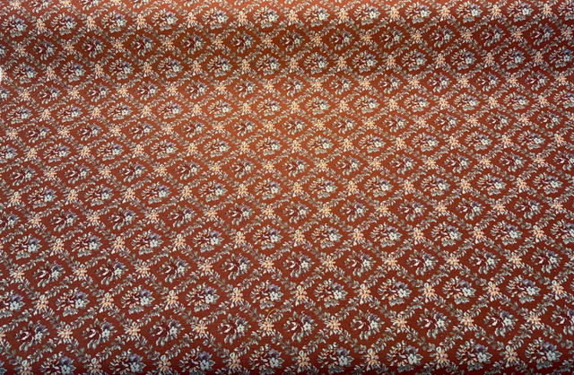 Gladys Salsa Red Flame Frame Floral Bouquet Polyester Cotton Fabric - Red Floral Bouquet Tapestry, 54" Width (1 Yard)