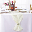 Polyester Table Runner 12x108 Ivory