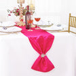 Jacquard Damask Table Runner 12x108 Fuchsia