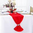 Jacquard Polyester Table Runner 12x108 Red