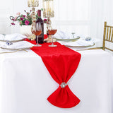Jacquard Polyester Table Runner 12x108 Red