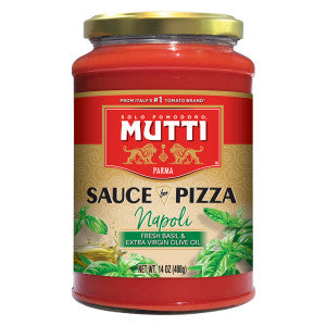 MUTTI FRESH BASIL & EVOO NAPOLI PIZZA SAUCE 14 OZ JAR