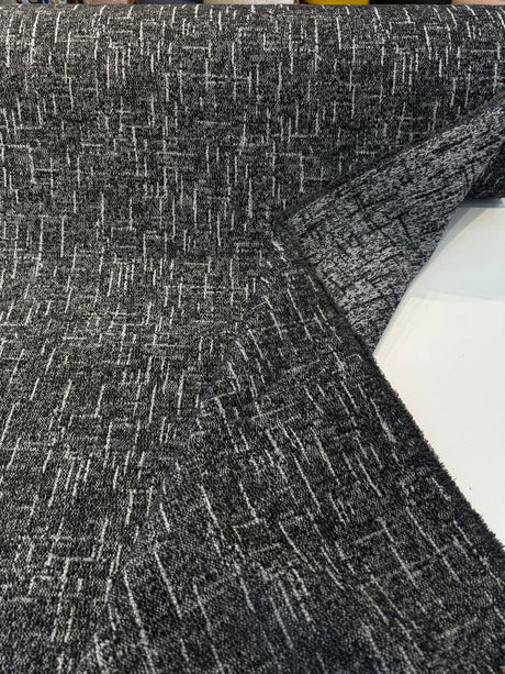 Sunbrella Chenille Interweave Acrylic Fabric - Onyx Black, Interweave, 54" Width (By The Yard)