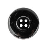 Black and Gold Edged 4-Hole Glass Button - 42L/27mm