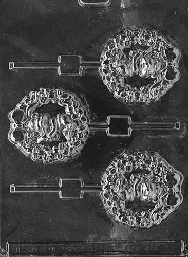 Bear In Wreath Lolly Chocolate Mold - LPC104