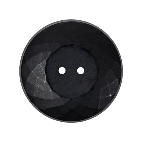 Black Half Matte Glass Button - 44L/28mm