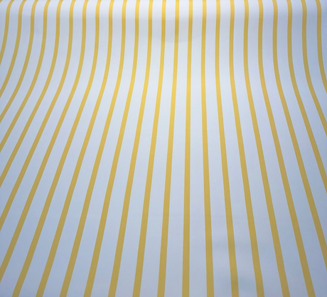 Sunbrella Lido Acrylic Fabric - Buttercup Yellow/White Stripes, 54" Width (1 Yard)