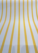 Sunbrella Lido Acrylic Fabric - Buttercup Yellow/White Stripes, 54" Width (1 Yard)