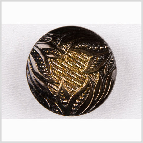 Gold Shaded Glass Button - 36L/23mm