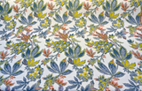 Sunbrella Biba Tropics Sunbrella Acrylic Fabric - Biba Floral Citron/Sangria, Tropical Floral Botanical, 56" Width (1 Yard)