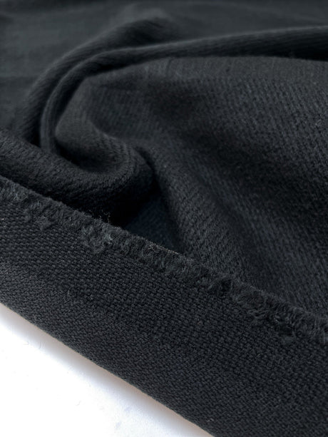 Polyester Tweed Coat Fabric Black