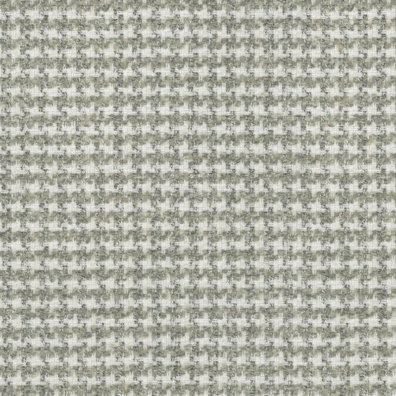 Lia Houndstooth Sterling Polyester Upholstery Fabric - Gray/White Houndstooth, 54" Width (1 Yard)
